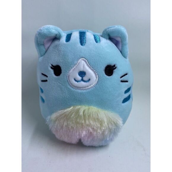 squishmallow 5” Corinna The Cat Kellytoy Plush Squishy Easter Basket Blue - Picture 3 of 8